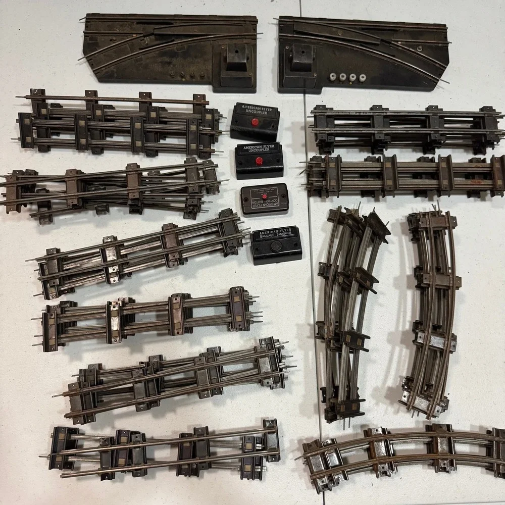 American Flyer S Gauge Track Lot 59 AC Gilbert Vintage Train Accessories Black